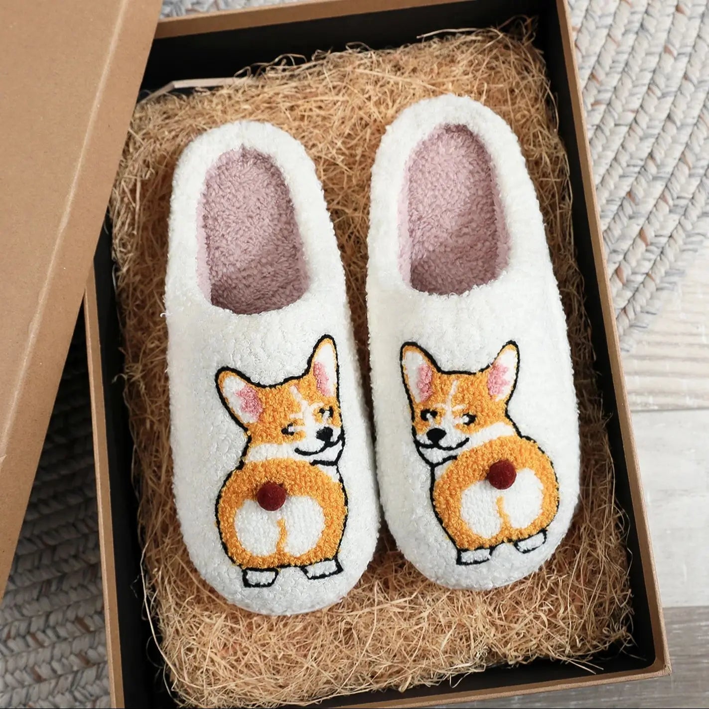 Fluffy Paw – Hundepantoffeln Weiß