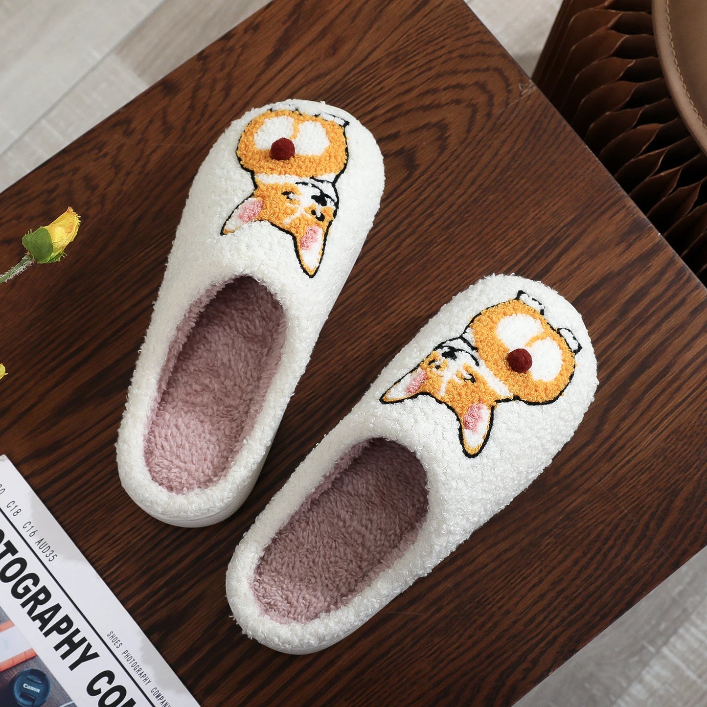 Fluffy Paw – Hundepantoffeln Weiß